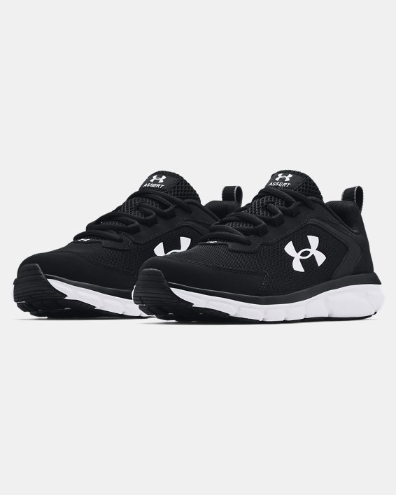 Boys' Grade School UA Assert 9 Wide Running Shoes, Black, pdpMainDesktop image number 3